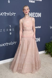 Elle Fanning at the "Sentimental Value" Los Angeles premiere held at the DGA Theater Los Angeles, California.