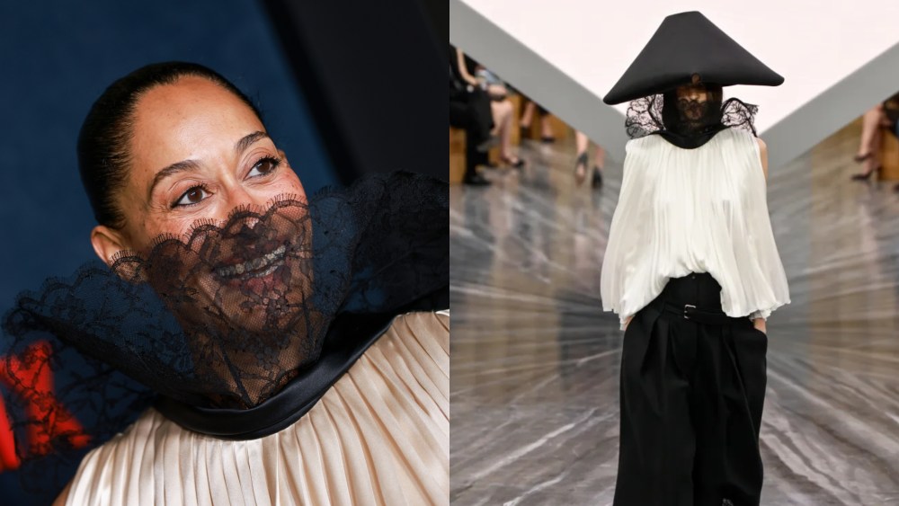 Tracee Ellis Ross wears Dior spring 2026 ready-to-wear collection at  Netflix's Being Eddie Los Angeles premiere on Nov. 12, 2025 in Los Angeles.