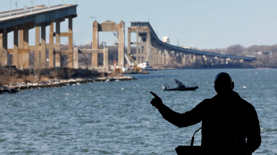 Maryland Governor Wes Moore (seen here) said essential materials needed to rebuild the Key Bridge have seen price increases over the past two years.