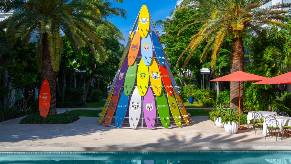 The Royal Poinciana Plaza's Surfboard Tree designed by Loewe