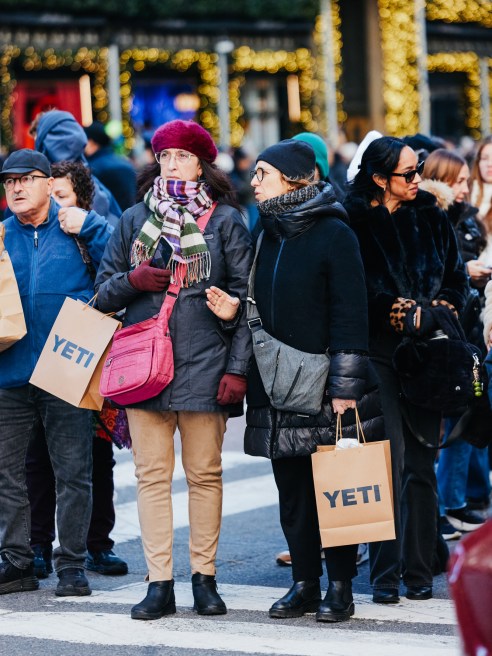 Black Friday 2025 shoppers in Manhattan.