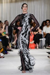 Model on the runway at the Christian Siriano fashion show as part of Spring/Summer 2026 New York Fashion Week at Macy's Herald Square on September 12, 2025 in New York, New York.