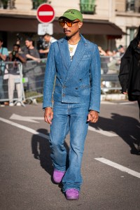Pharrell Williams at Paris Fashion Week on October 02, 2023 in Paris, France.
