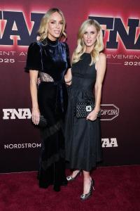 Rebecca Vallance and Nicky Hilton at the 2025 Footwear News Achievement Awards held at Cipriani 25 Broadway on December 03, 2025 in New York, New York.