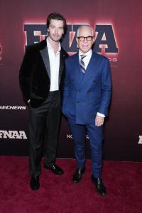 Patrick Schwarzenegger and Tommy Hilfiger at the 2025 Footwear News Achievement Awards held at Cipriani 25 Broadway on December 03, 2025 in New York, New York.
