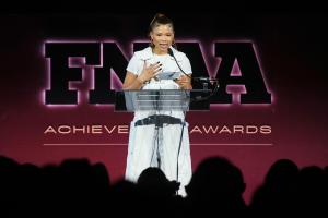 Storm Reid at the 2025 Footwear News Achievement Awards held at Cipriani 25 Broadway on December 03, 2025 in New York, New York.