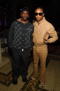 Pusha T and Pharrell Williams at the 2025 Footwear News Achievement Awards held at Cipriani 25 Broadway on December 03, 2025 in New York, New York.