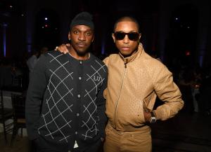 Pusha T and Pharrell Williams at the 2025 Footwear News Achievement Awards held at Cipriani 25 Broadway on December 03, 2025 in New York, New York.