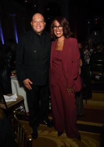 Shawn "Pecas" Costner and Gayle King at the 2025 Footwear News Achievement Awards held at Cipriani 25 Broadway on December 03, 2025 in New York, New York.