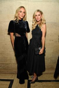 Rebecca Vallance and Nicky Hilton Rothschild at the 2025 Footwear News Achievement Awards held at Cipriani 25 Broadway on December 03, 2025 in New York, New York.