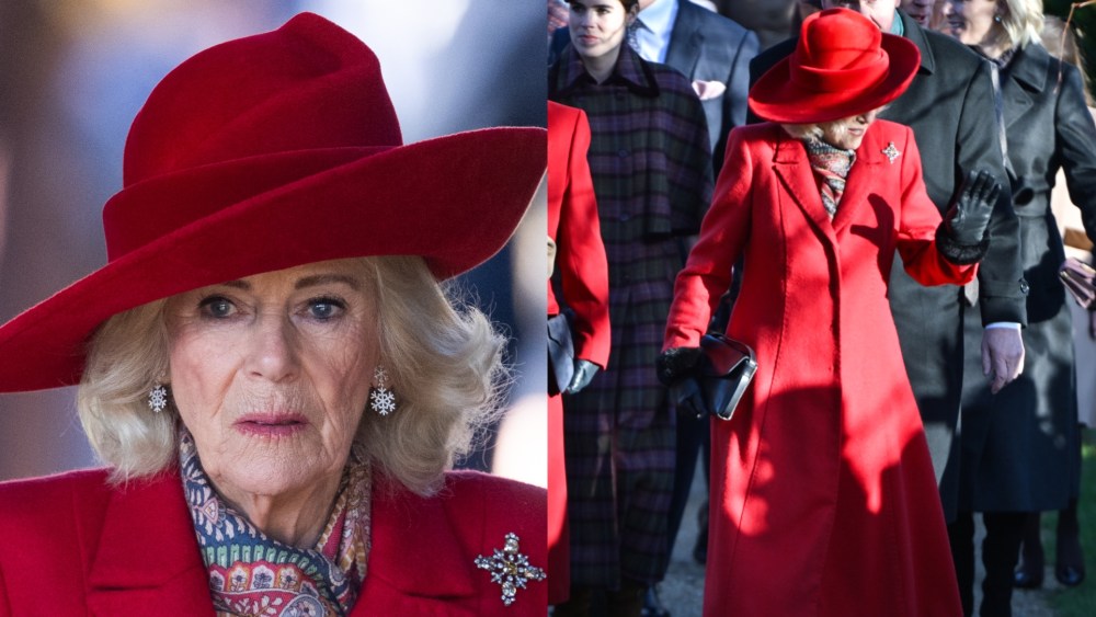 Queen Camilla at the Christmas Morning Service.
