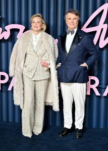 Sharon Stone and Brunello Cucinelli at The Fashion Awards 2025 held at Royal Albert Hall on December 01, 2025 in London, England.