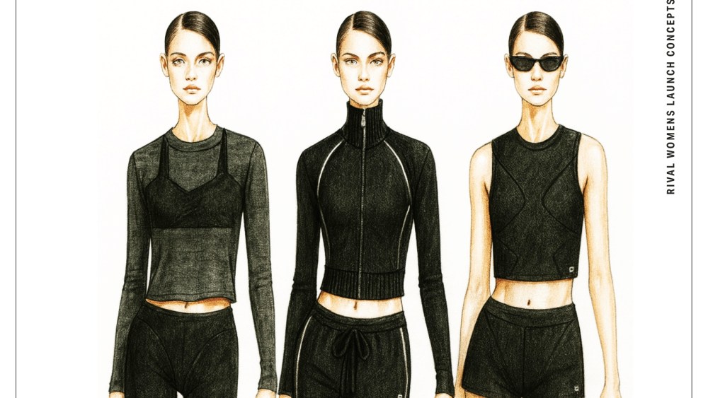 Sketches from the upcoming Rival women's collection.