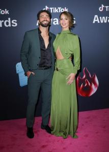 Joey Graziadei and Kelsey Anderson at the TikTok Awards 2025 held at Hollywood Palladium on December 18, 2025 in Los Angeles, California.