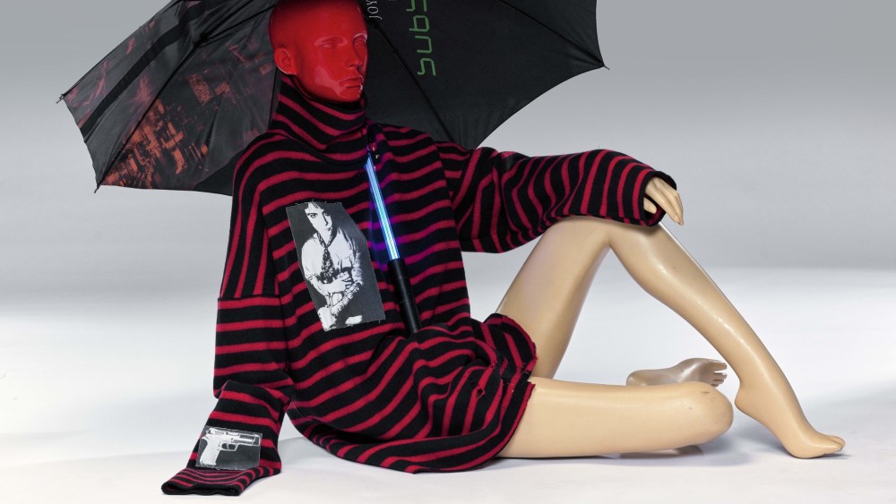 An archival look from Raf Simons, who is selling nearly 30 years of stock and memorabilia at Dover Street Market Ginza.