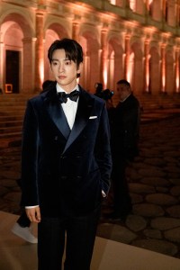 Park Jin-young at the world premiere of "Brunello: The Gracious Visionary," held at Rome's Cinecittà Studios.