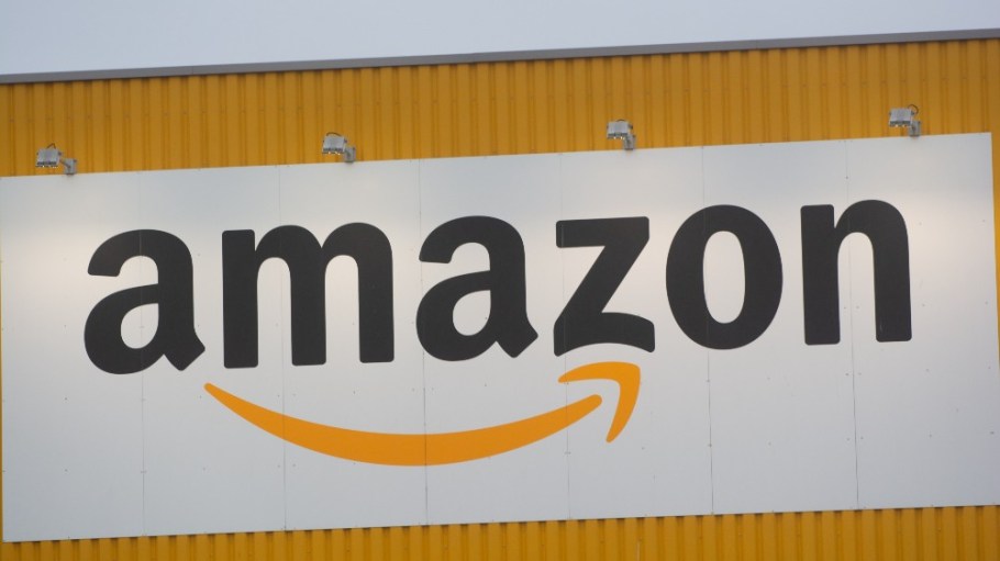 An Amazon logistics center in Germany.