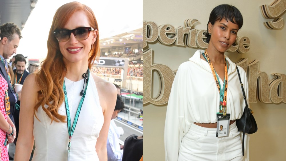 Celebrity style at the 2025 Formula 1 Etihad Airways Abu Dhabi Grand Prix on Dec. 7, 2025 in Abu Dhabi, United Arab Emirates.
