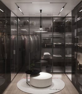 Karl Lagerfeld residences master walk-in-closet