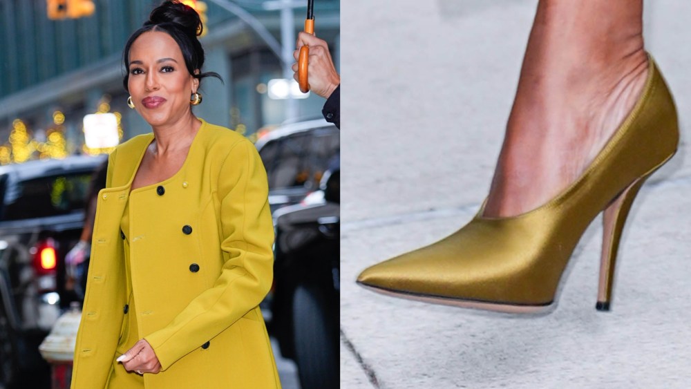 Kerry Washington wears Paris Texas pumps while out in New York.