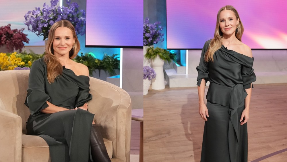 Kristen Bell wears Simkhai on The Jennifer Hudson Show on Dec. 2 in Burbank, Calif.