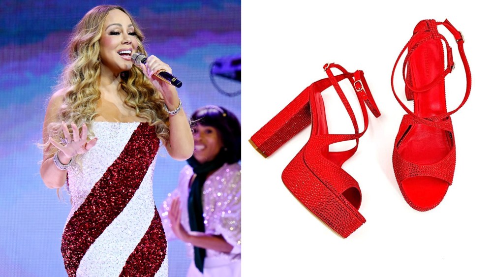 Mariah Carey performs during opening night of Mariah Carey's 'Christmastime In Las Vegas' at Dolby Live at Park MGM in Las Vegas, Nevada.