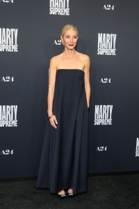 Gwyneth Paltrow at the "Marty Supreme" Los Angeles Premiere held at the Samuel Goldwyn Theatre on December 08, 2025 in Los Angeles, California.