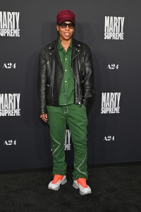 Lena Waithe at the "Marty Supreme" Los Angeles Premiere held at the Samuel Goldwyn Theatre on December 08, 2025 in Los Angeles, California.