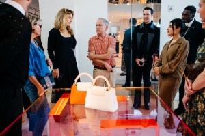 Michael Burke at the Louis Vuitton store during his LVMH Design District Tour.
