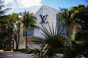 A view of the Louis Vuitton Men's store during Michael Burke’s LVMH Design District Tour.