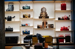 A view of the Louis Vuitton Men's store during Michael Burke’s LVMH Design District Tour.