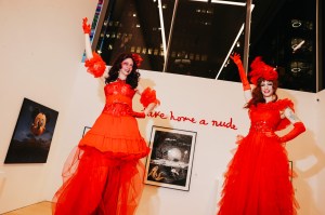 The scene at New York Academy of Art "Take Home a Nude" event