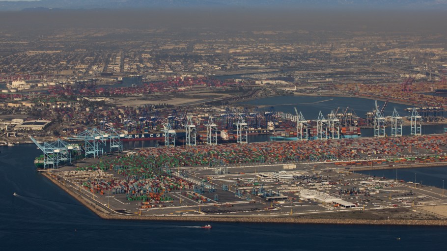Executive director Gene Seroka said the port will probably see single-digit declines in import volumes next year as retailers still go through elevated inventory.