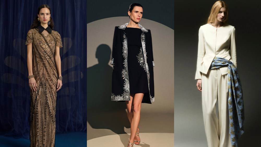 Looks from Reem Acra, Naeem Khan and Lela Rose Pre-fall 2026.
