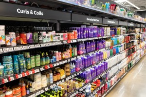 A look inside the beauty section at Walmart.