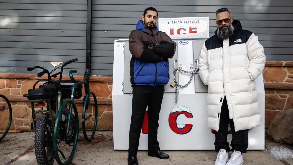Riz Ahmed and Guz Khan at Sundance 2026 on January 24, 2026 in Park City, Utah.