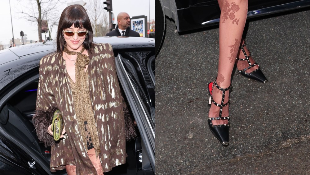 Dakota Johnson attends the Valentino Haute Couture Week Spring/Summer 2026 show as part of Paris Fashion Week on January 28, 2026 in Paris, France.