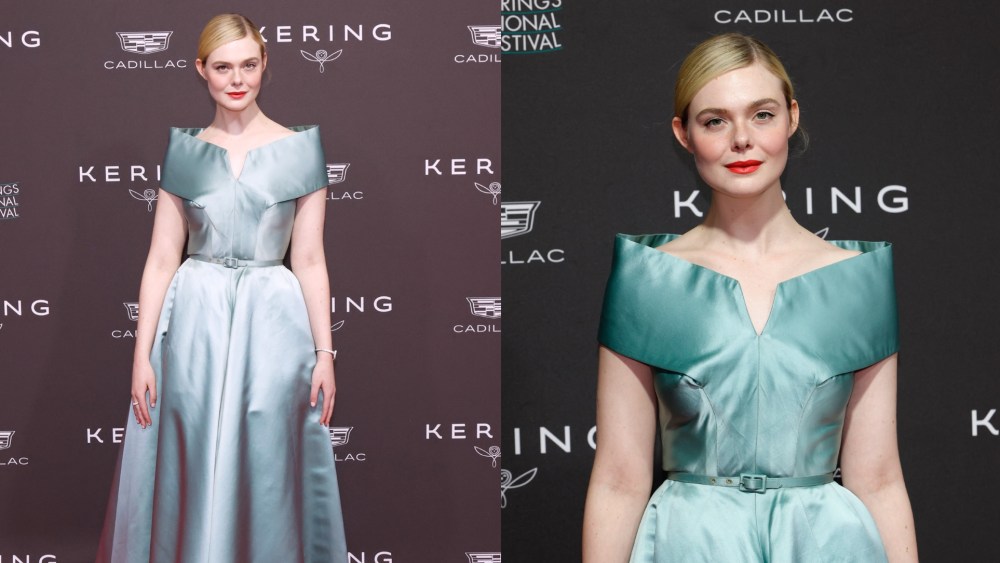 Elle Fanning attended the Palm Springs International Film Festival Awards 2026 on Saturday night, clad in a vintage Nettie Rosenstein Couture gown.