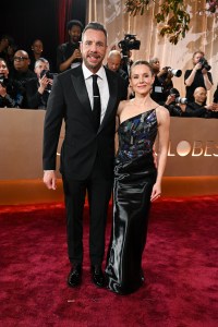 Dax Shepard and Kristen Bell at the 83rd Annual Golden Globes held at The Beverly Hilton on January 11, 2026 in Beverly Hills, California.