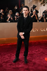 Timothée Chalamet at the 83rd Annual Golden Globes held at The Beverly Hilton on January 11, 2026 in Beverly Hills, California.