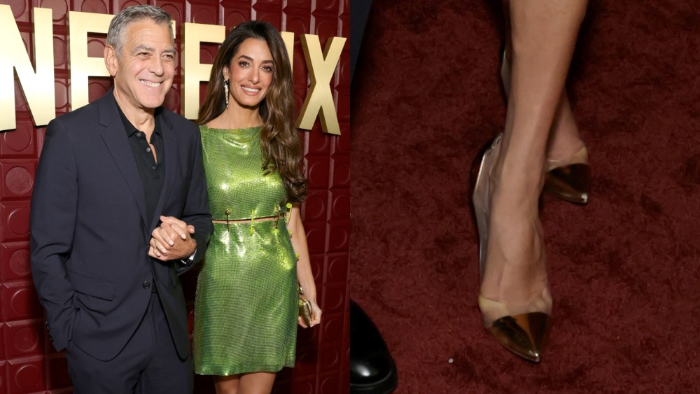 (L-R) George Clooney and Amal Clooney attend Netflix's Golden Globe afterparty 2026 at Spago on January 11, 2026 in Beverly Hills, California.