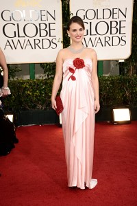 Natalie Portman attends the 68th Annual Golden Globe Awards at the Beverly Hilton Hotel. Portman wears Viktor & Rolf with Tiffany & Co. jewlery, Stella McCartney shoes and a Dior clutch. (Photo by Tyler Boye/WWD/Penske Media via Getty Images)