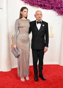 Daniela Lavender and Ben Kingsley at the 96th Annual Oscars held at at the Ovation Hollywood on March 10, 2024 in Los Angeles, California. (Photo by Gilbert Flores/Variety via Getty Images)