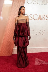 Zoe Saldana at the 97th Oscars held at the Dolby Theatre on March 2, 2025 in Hollywood, California. (Photo by Lexie Moreland/WWD via Getty Images)