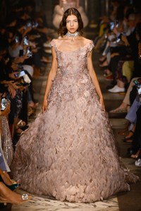 Model on the runway at the Elie Saab show as part of Haute Couture Fall/Winter 2025 on July 09, 2025 in Paris, France. (Photo by Giovanni Giannoni/WWD via Getty Images)