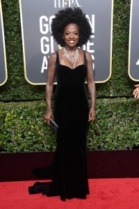 BEVERLY HILLS, CA - JANUARY 07:  Actor Viola Davis attends The 75th Annual Golden Globe Awards at The Beverly Hilton Hotel on January 7, 2018 in Beverly Hills, California.  (Photo by Frazer Harrison/Getty Images)