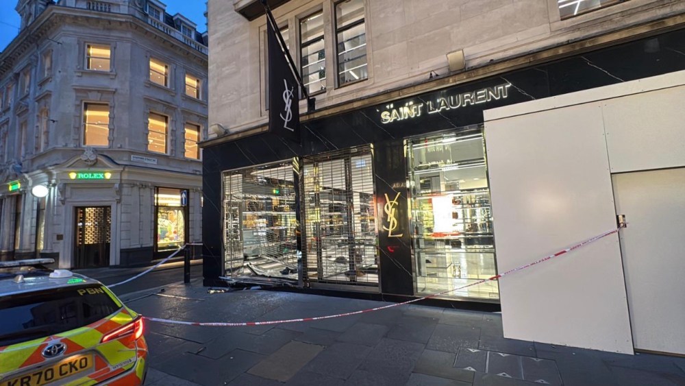 A smash-and-grab hit Saint Laurent's flagship store on London's Old Bond Street on Friday.