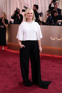 Amy Poehler at the 83rd Annual Golden Globes held at The Beverly Hilton on January 11, 2026 in Beverly Hills, California.