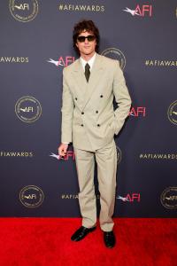 Jacob Elordi at the 2026 AFI Awards held at the Four Seasons Beverly Hills on January 09, 2026 in Los Angeles, California.