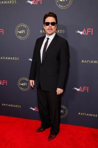 Benicio del Toro at the 2026 AFI Awards held at the Four Seasons Beverly Hills on January 09, 2026 in Los Angeles, California.